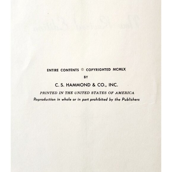 1960 Hammond's World Atlas Family Reference Space Age Edition w/ Dust Cover HBS - Picture 3 of 9